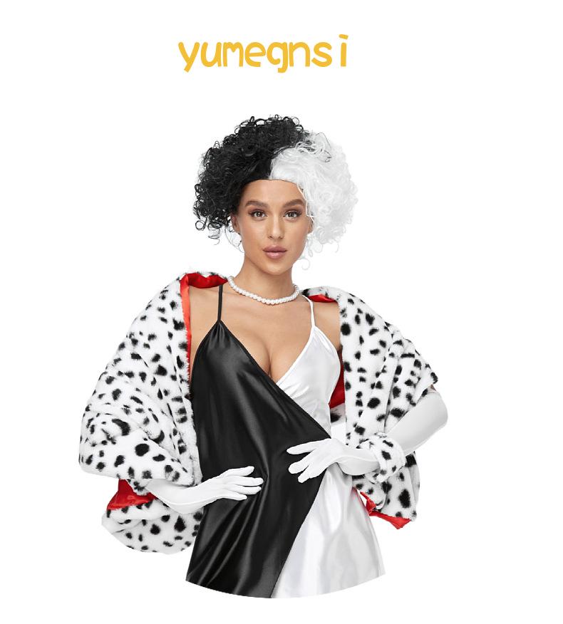 2021 Cruella 101 Dalmatians Evening Gown: Halloween Costume & Stage Performance Outfit
