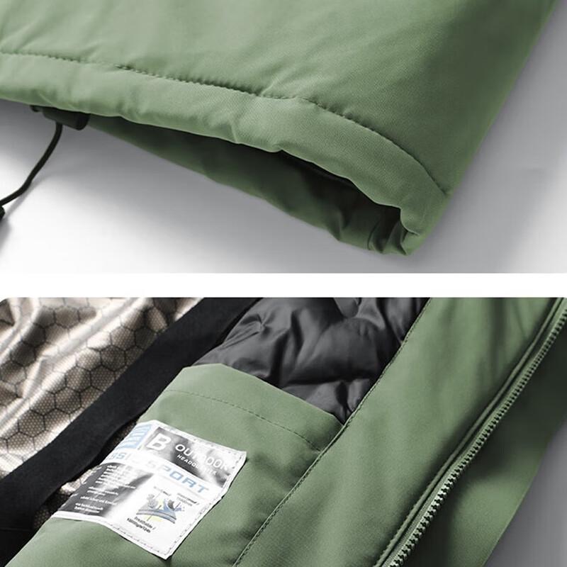 Men's Contrast Stand Collar Padded Jacket