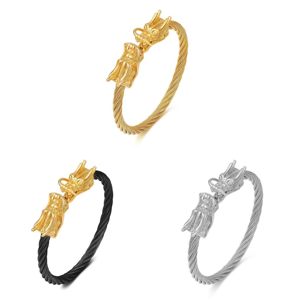 Titanium Steel Animal Bracelet With Open Cuff For Men And Women Fashion Accessory
