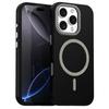For iPhone 16 Pro Case Compatible with MagSafe TPU+PET Phone Cover with Rhinestone Decor Lens Frame