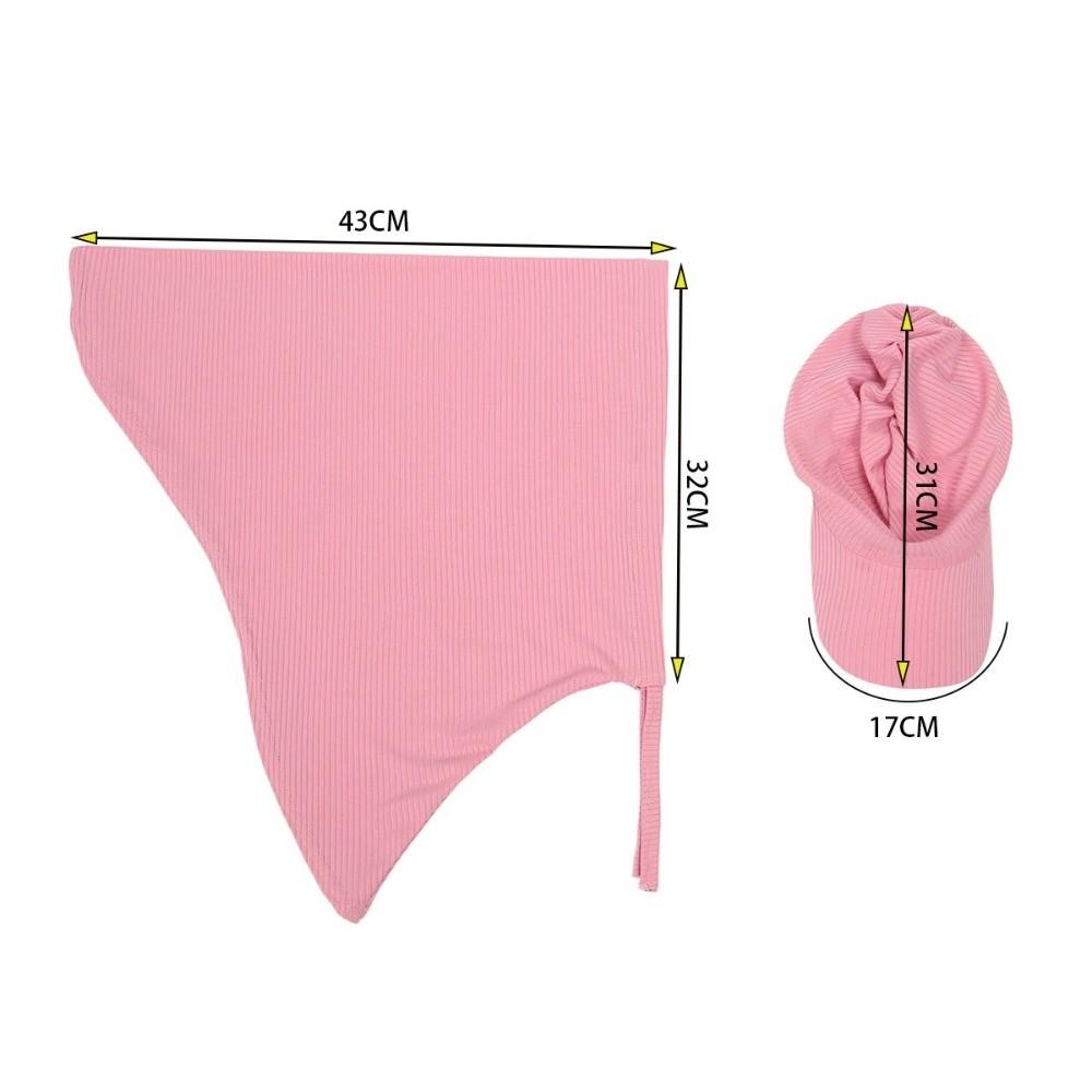 Classic Casual Solid Color Cycling Scarf Hijab Head Scarf Wrap Neck Protect Hijab Baseball Caps Knit Muslim Turban Bonnet Women