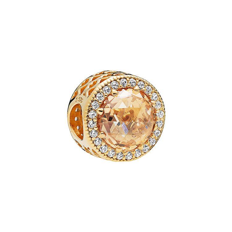 Pandora Shining Heart Charm Women Charm 768675C01 Gold
