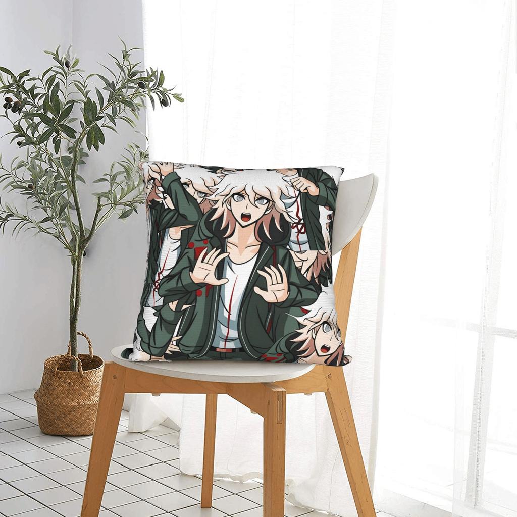 Anime Nagito Komaeda Kissenbezug Design Kissenhülle Für Stuhl Sofa Heimdekoration Lustige Kissenbezüge