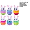 Easter Bunny Decoration Spring Rabbit Figurine with Egg Base for Home Office Desk Shelf Window Sill