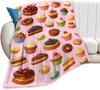 Christmas Blanket Funny Santa Claus Throw Blankets for Girls Boys Super Soft Warm Fleece Flannel Deer Fox Animal Throws Gifts