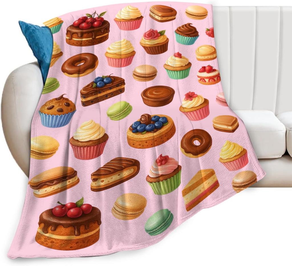 Christmas Blanket Funny Santa Claus Throw Blankets for Girls Boys Super Soft Warm Fleece Flannel Deer Fox Animal Throws Gifts