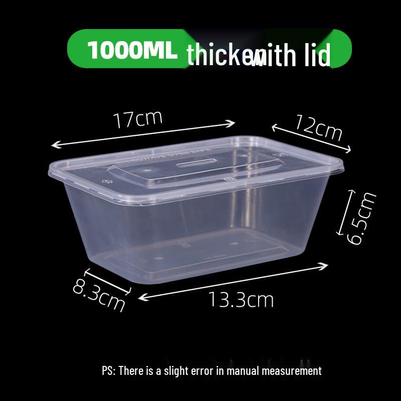 Disposable Square Plastic Food Containers with Lids