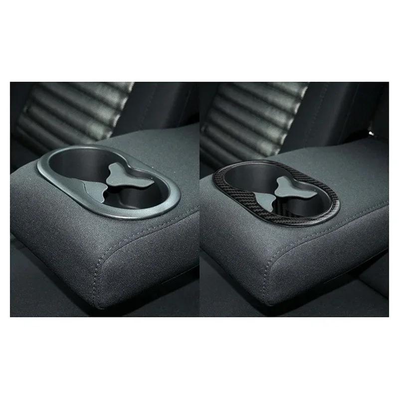 For Dodge Challenger 2015 2016 2017 2018 2019 2020 2024 Carbon Fiber Interior Fittings Rear Drain Cup Decoration Sticker 5D
