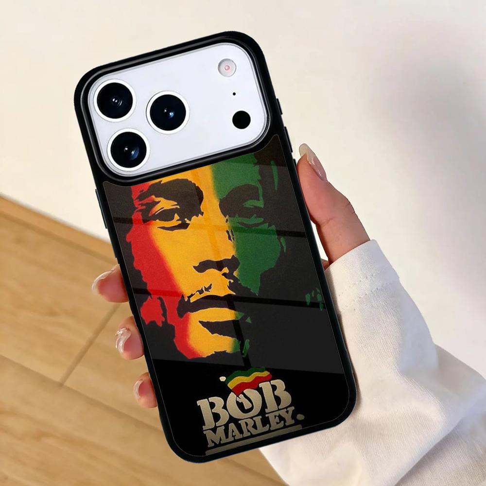 Bob Marley Quotes Rasta Reggae Mobile Phone Case for IPhone 17 AIR 16pro Max 15 14 13 12 11 Bumper Cover