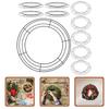 10Pcs Round Iron Wreath Frame Lightweight Compact DIY Floral Wreath Making Tool Metal Wire Ring for Wall Decor Garland