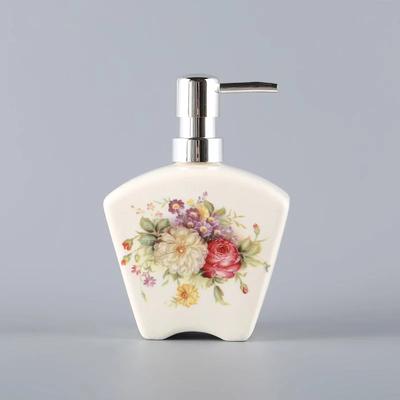 450ml Ceramic Hand Sanitizer Bottle French Premium Ice Cracked Shampoo Bottle Shower Gel Dispenser Bottle Bathroom Accessories