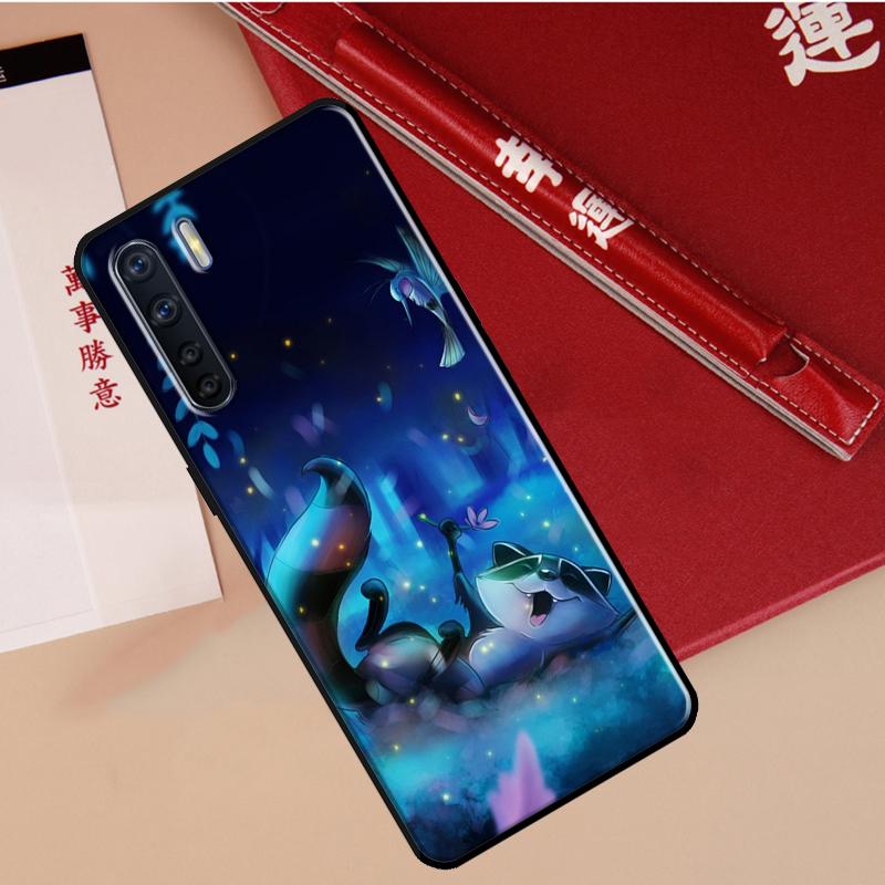 Funny little raccoon Case For Oppo A78 A38 A80 A60 A40 A18 A98 A58 A96 A76 A16 A94 A74 A54 A15 A17 A57 A77 A5 Pro