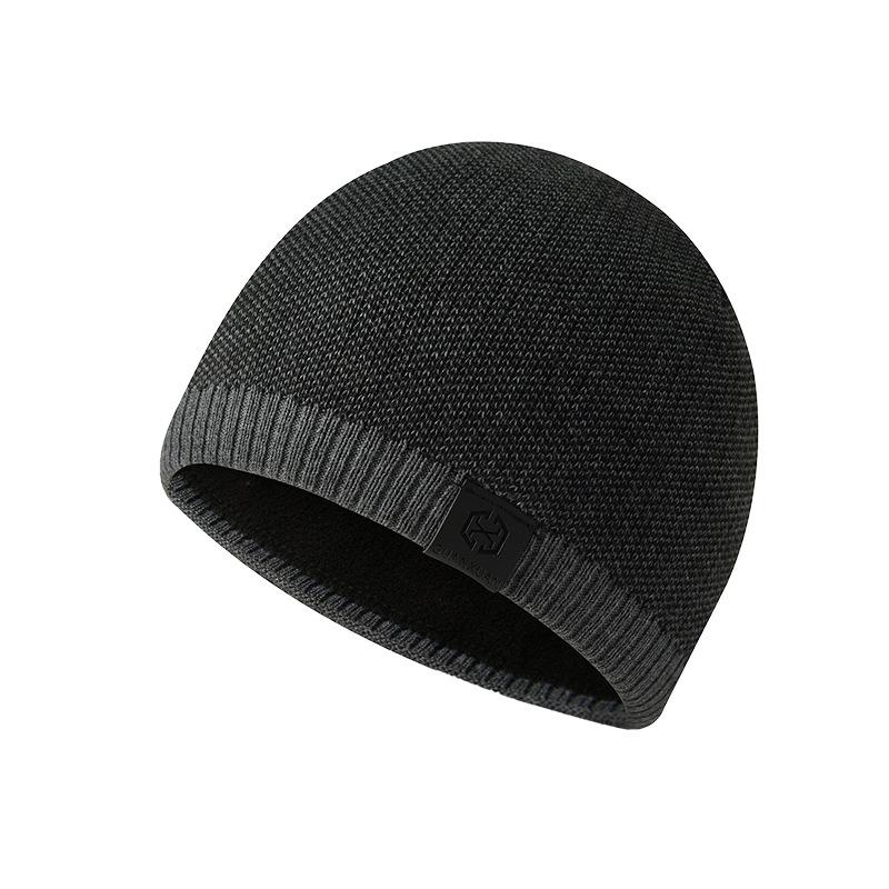 Men's Knitted Hat Round Top Pullover Hat Autumn and Winter Warm Hat Fashionable Casual Plush Hat