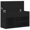 Entryway Shoe Bench, Open-type Shoe Storage Changing Bench, Black, 60 X 30 X 45 Cm