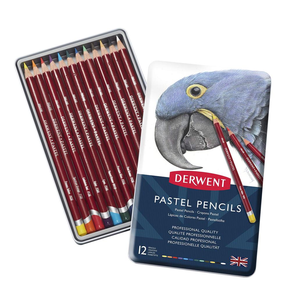 Derwent Colored Pencils, Pastel Pencils, 12-Color Set, 32991