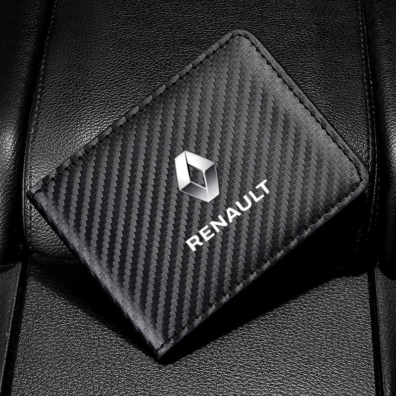 Hub Caps Carbon Fiber Car Driving License Package Protector Cover For Renault Megane 2 3 Clio Scenic Duster Kaptur Captur Logan