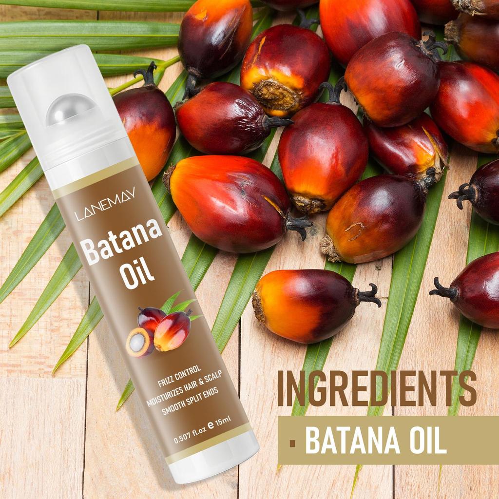 Batana Oil-Frizz Control-Moisturizes Hair & Scalp-Smooth Split Ends-Suitable For All Hair Types, 15ml
