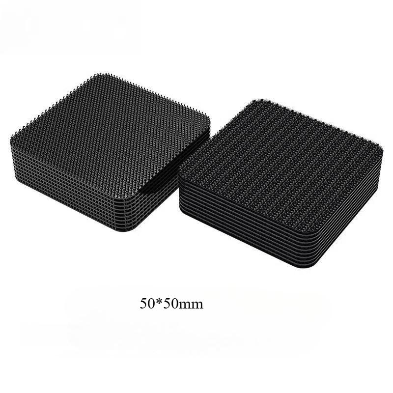 10pcs Car Floor Mat Invisible Fixing Clip Double-sided Adhesive Hook and Loop Car Backing Patch Strong Adhesion for Trunk