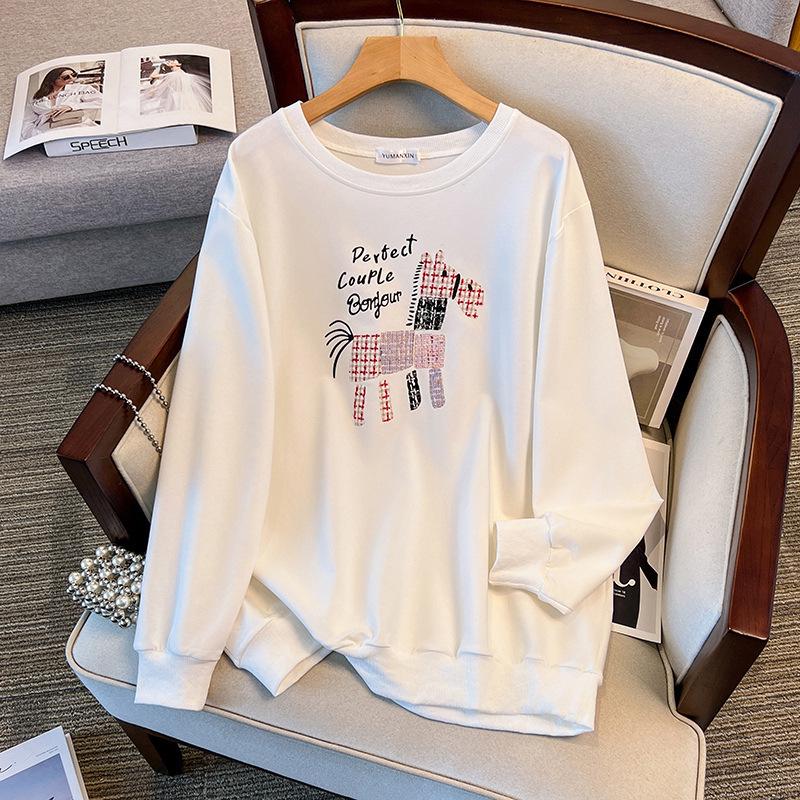 Loose-Fit Autumn Hoodie: Sizes Up to 350 Jin (Bust 150/160/170)