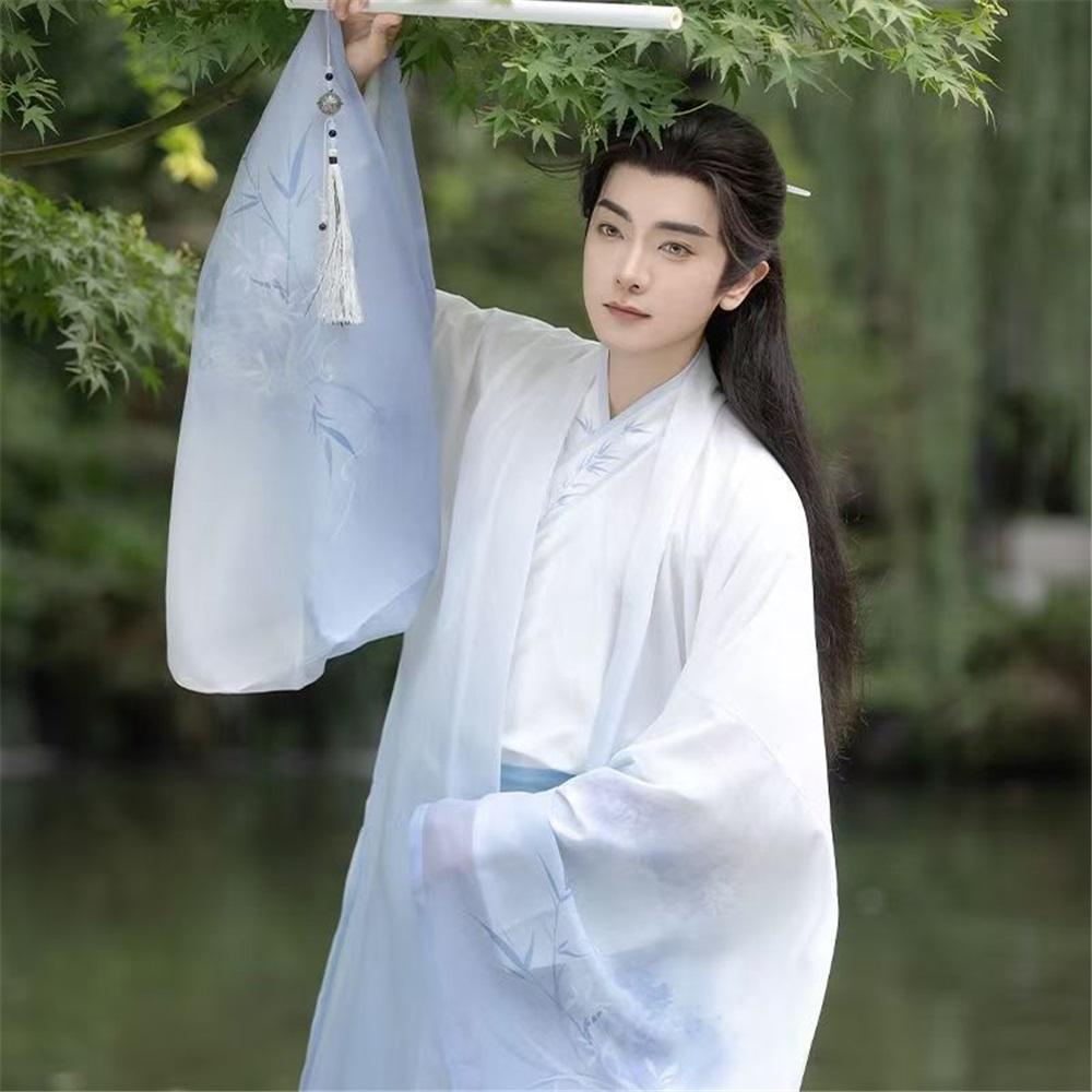 Tradiční čínský Hanfu župan - Elegantní kostým ve starověkém stylu pro cosplay pro muže