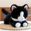 Large Cute & Realistic Sitting Kitten Plush Toy - Well-Behaved Cat Figurine for Birthdays