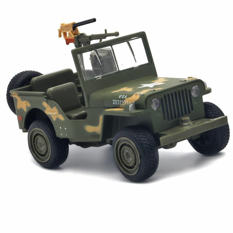 Military Car Model Toy Alloy Body Rubber Tire Sound Light Pull Back Vehicle Models Collection Gifts for Boy