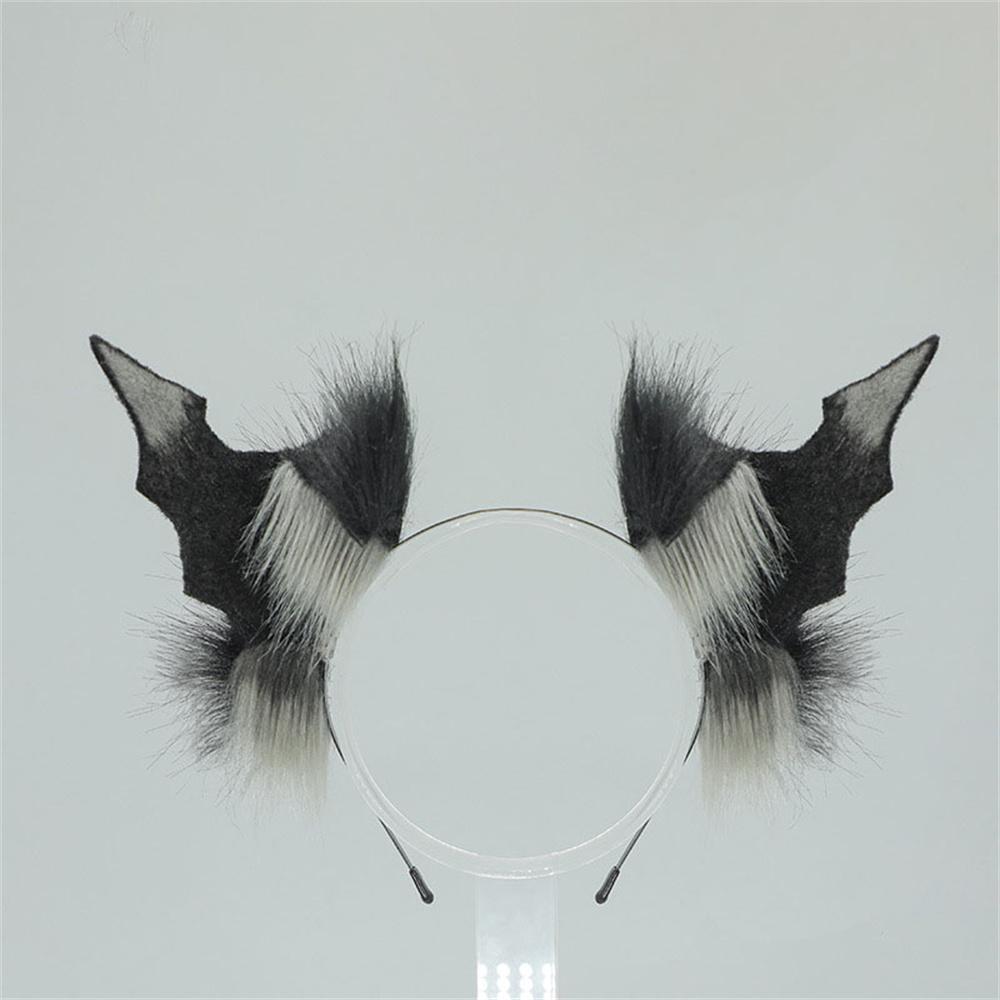 Halloween Fluffy Bat Wing Hairband Demon Cosplay Prop Subculture Animal Beast Ear Gothicism Headpiece Role Playing Headgear