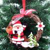 DIY Christmas Xmas Wreath Cute Santa Hanging Ornaments Christmas Tree Accessories  Window Props