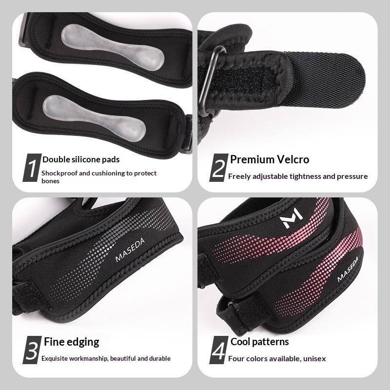 Soft Double Patellar Band Knee Stabilizer 1Pc Skin-friendly Adjustable Knee Support for Crossfit Training Knee Pain Relief