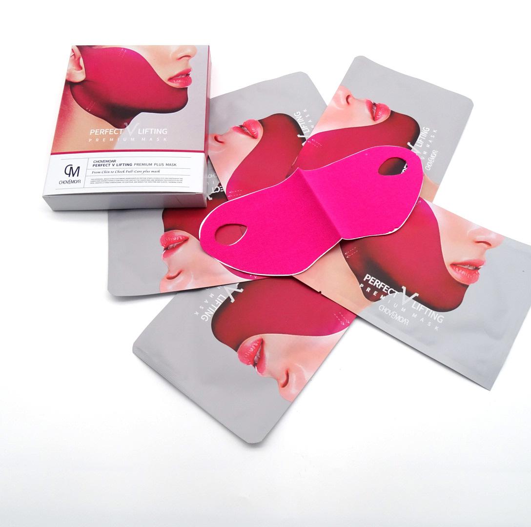 

V-образная маска для лифтинга, увлажняющая и подтягивающая маска для контура лица для похудения подбородка 1 box красный