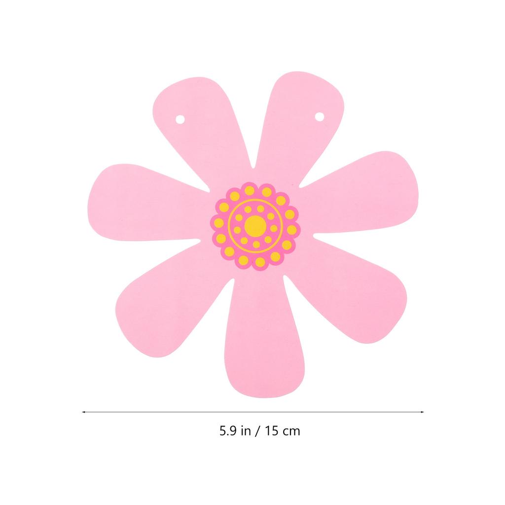 5Pcs Flower Garland Banner Birthday Party Decor Hanging Bunting Paper Daisy Decorative Flag for Window Doorway Decoration