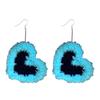 Handcrafted Crocheted Earrings Ornament Unique Heart Shaped Earrings Accessory Simple Ear Hooks for Parties Gatherings