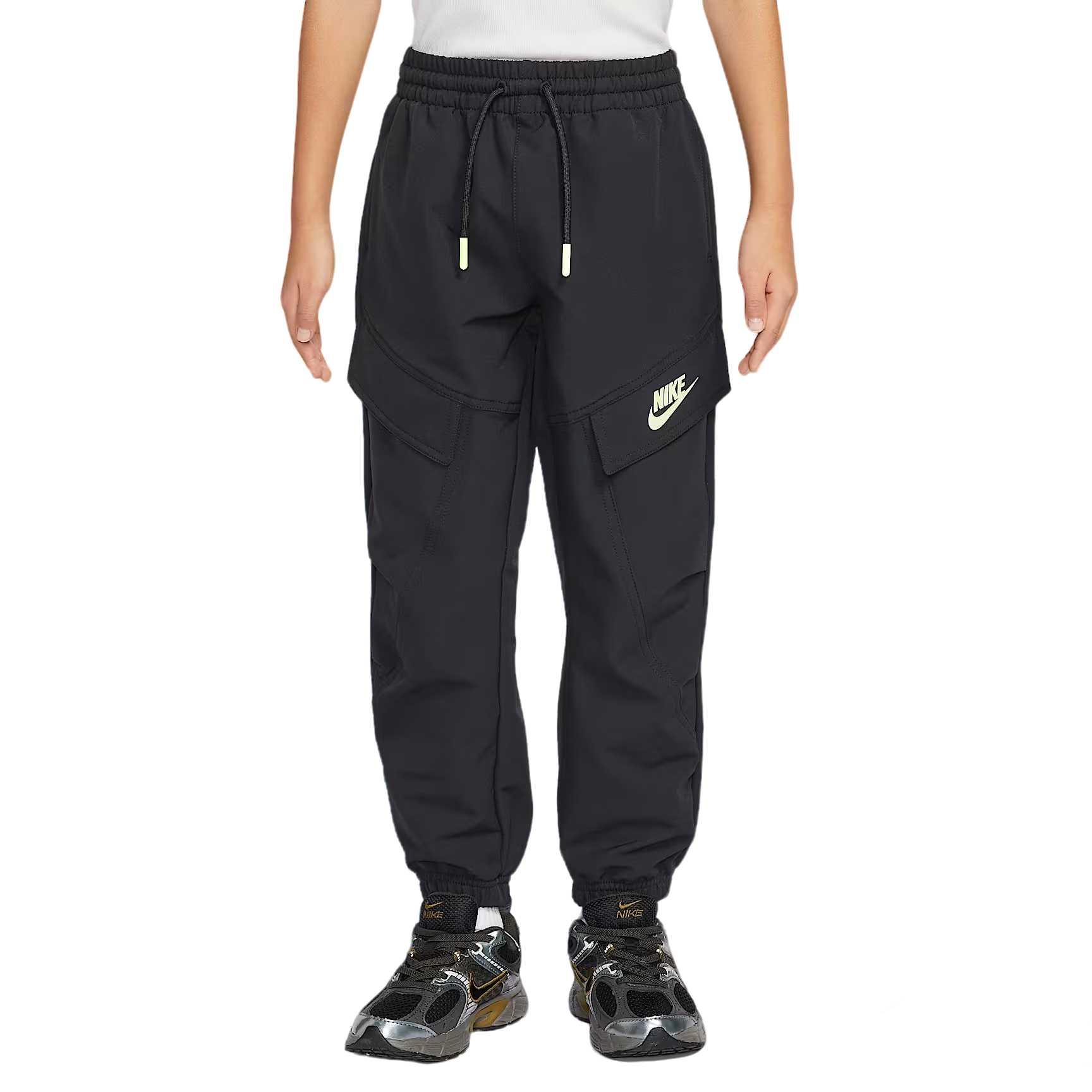 Nike Sportswear Woven Fleece Fitted Cargo Pants Kids bottoms Black IU5327-010 7
