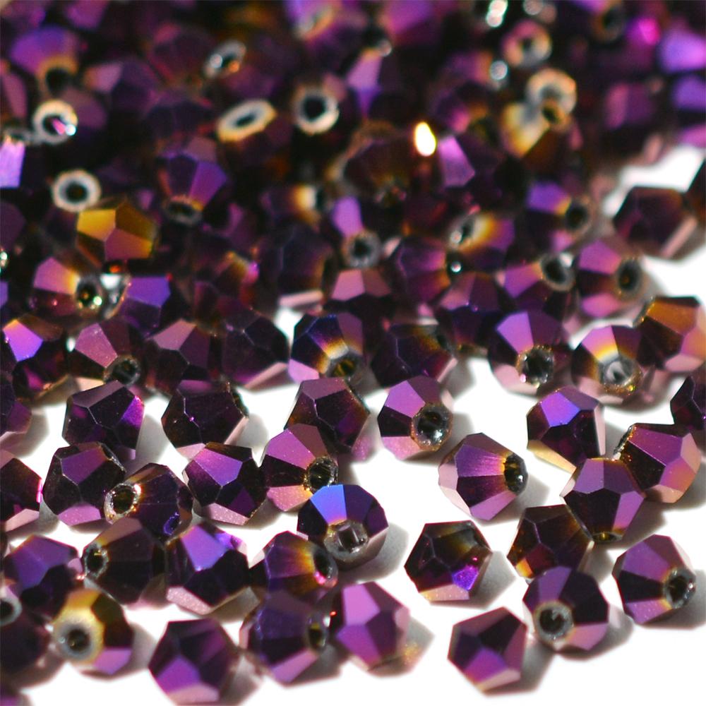 

Цвет металла 100 шт. Диаметр 4 мм Форма бикона Гальванизированные австрийские кристаллы Стеклянные бусины Свободные бусины-разделители для изготовления ювелирных изделий Dia 4mm 100PCS