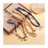 European & American Style Dopamine Color Silk Scarf Necklace with Christmas Bow and Multi-Pendant.