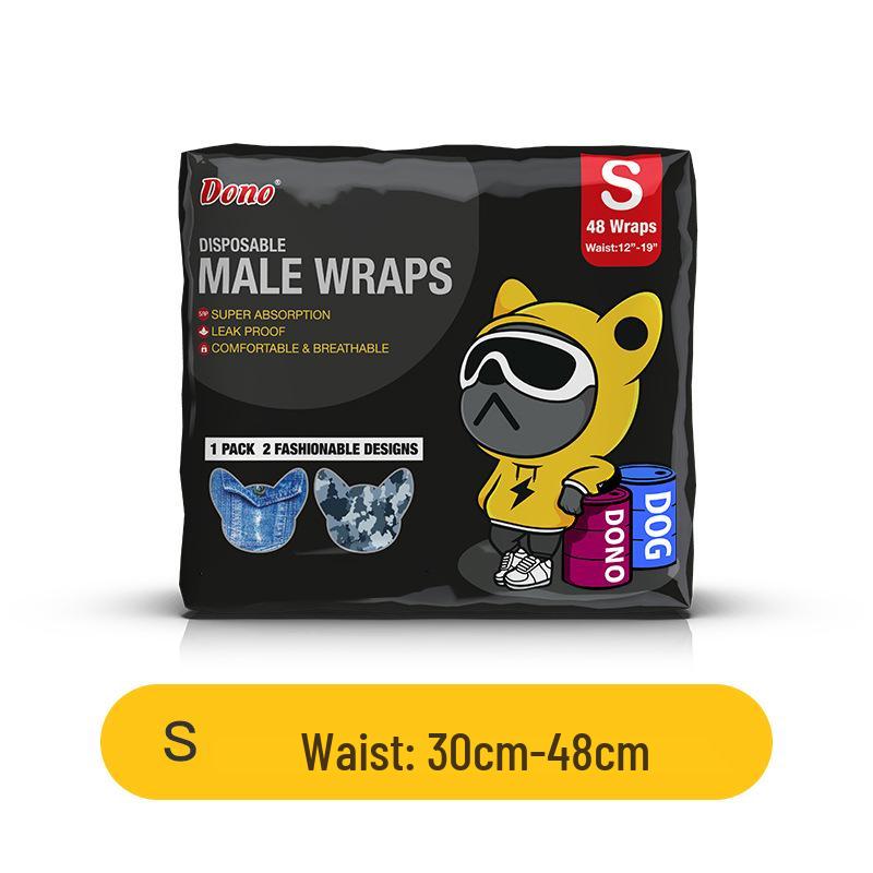 DONO Disposable Male Dog Diapers with Sanitary Napkins, Medium Size Pee Pads