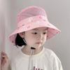 Mesh Baby Bucket Cap Summer Fisherman Caps Korean Boys Girls Sunhat  3-8y