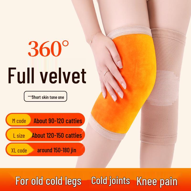 Fleece-Lined Knee Sleeves for Elderly: Warm, Thick, Seamless Cold Protection for Joints in Winter