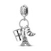 Copper Metal Eiffel Tower Pendant Bead Component Lighthouse Plane Pendant Bead Component Charm Bead Components Compatible With Authentic Original