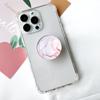 Marble Pattern Crystal Glass Phone Holder Foldable mobile phone Socket Crystal Glass phone grips 5