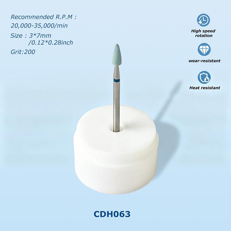 1PCS High Quality Diamond Green Ceramic Diamond Polishing Stone Grinder, 2.35mm Shank Coarse Grit Polishing Head For Finshing