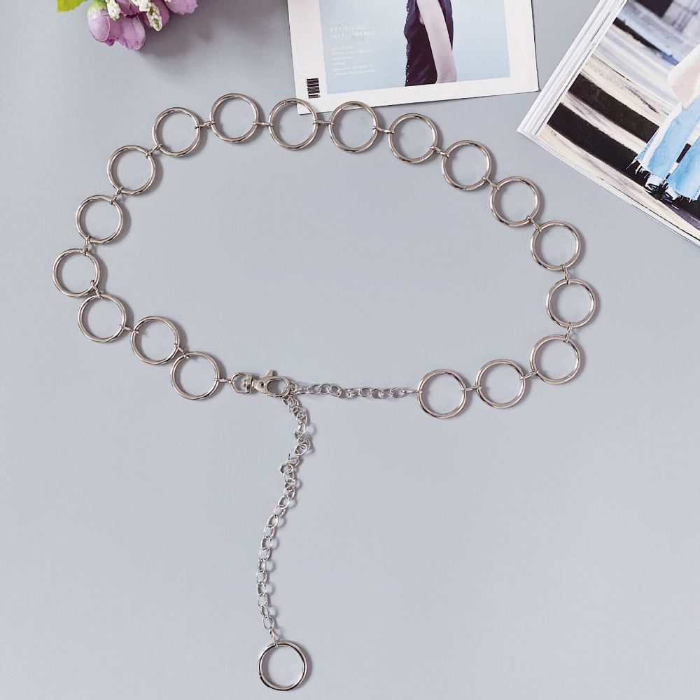 Damen Metall Taillenkette Mode Herz Vielseitige Dekoration Personalisierte Herz Taillenkette Damen Hosenkette mit Jeans Kleid