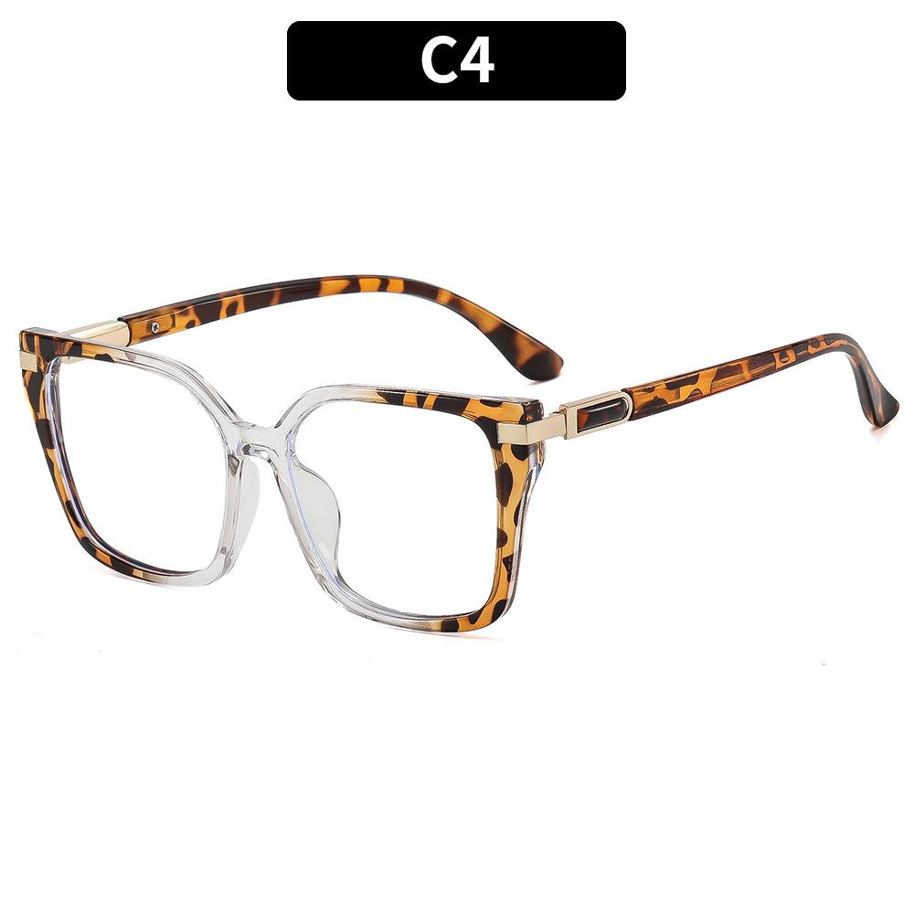 New premium-feel casual square-frame glasses—stylish blue-light-blocking non-prescription frames.