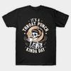 Asian Size Men Black Print T-shirt It'S A Throat Punch Kind Of Day Sarcastic Skeleton No-Cut Print Cotton Tshirt