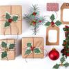 10/5pcs Christmas Holly Berries with Green Leaves DIY Wreath Artificial Fake Flowers Red Berry Decor for Xmas Tree New Year