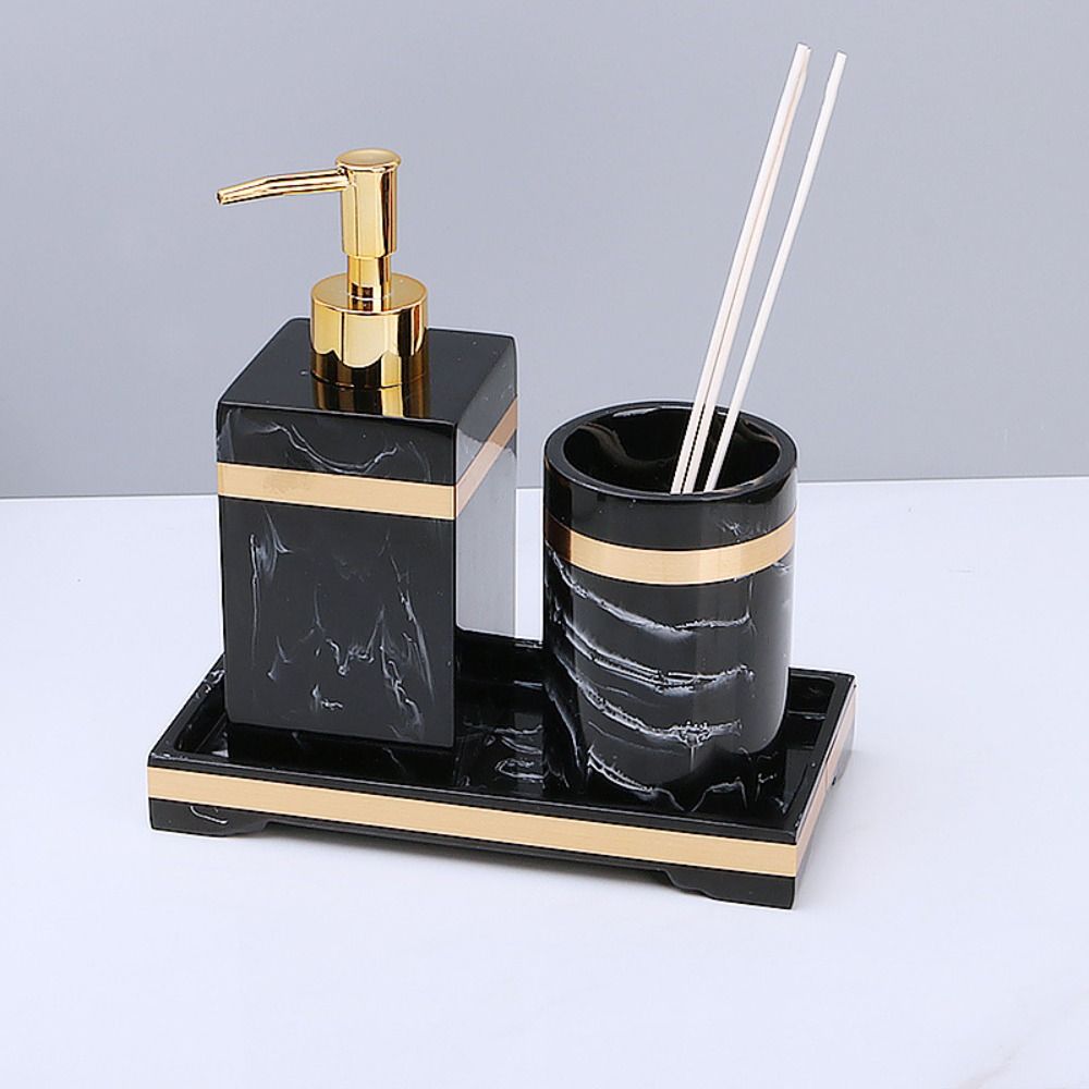 Light Luxury Lotion Dispenser Bottles Resin Liquid Soap Container Hand Sanitizer Holder  Kitchen