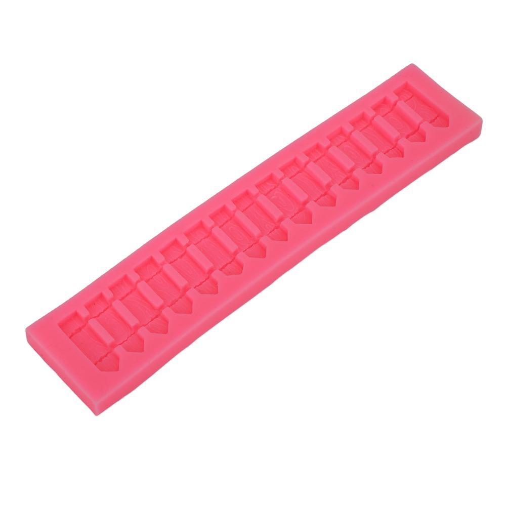 2pcs DIY Crafting Fondant Mold Non-Stick Surface Picket Fence Mold Silicone Cake Mold Baking