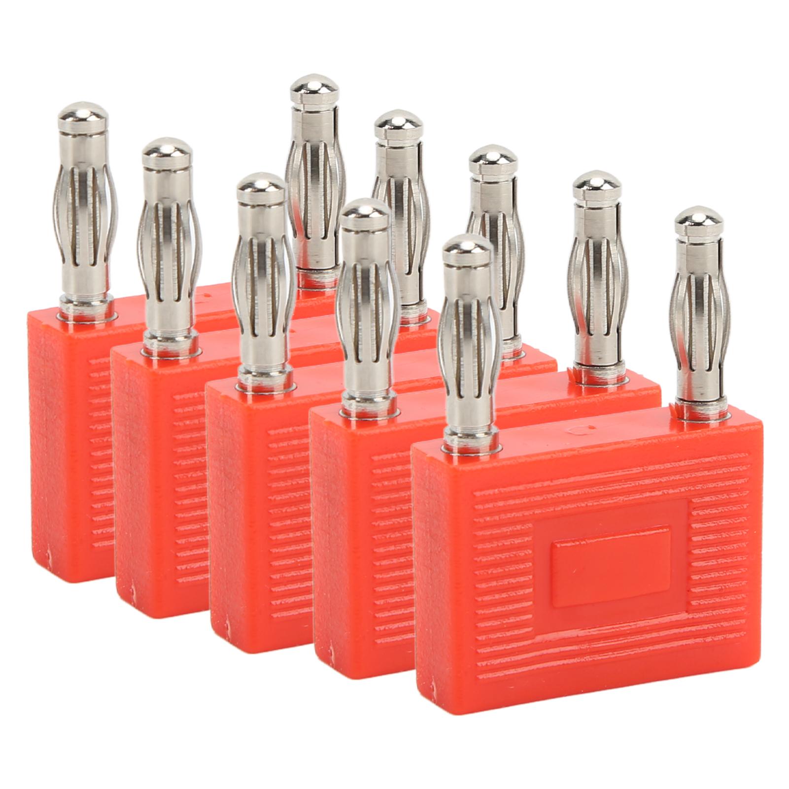 

5шт двухрядный разъем типа «банан» из никелированной меди, 2-сторонний двойной разъем типа «банан» для динамика