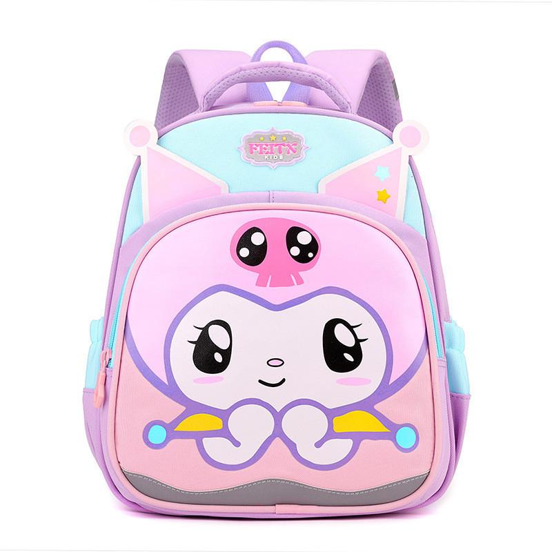 Adorable Cartoon Nylon Backpack For Kids Fun Lightweight Stylish School Bag