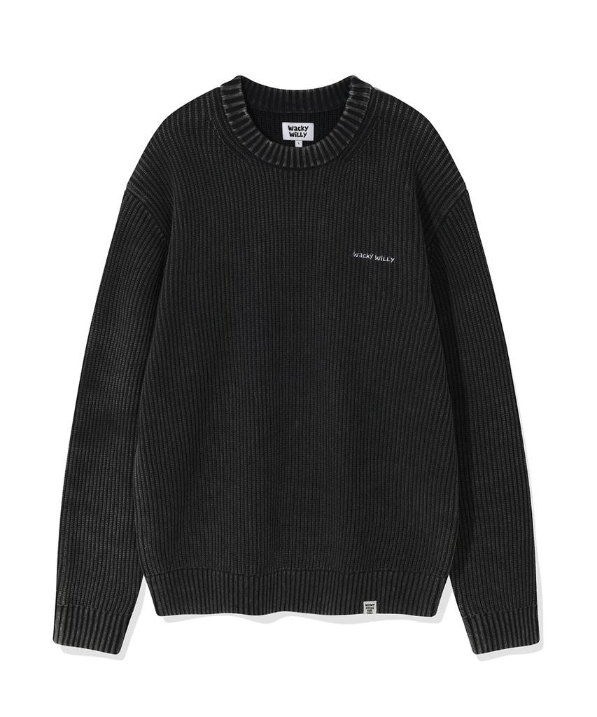 WACKY WILLY Pigment Pullover Knit Charcoal